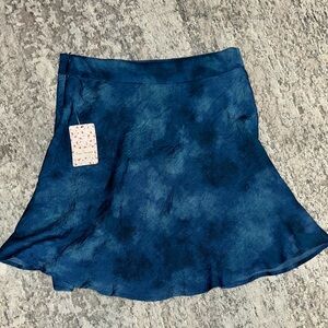 Free People NWT! Women's Martine Flirt Navy Combo Tie Dye Mini Skirt Size 6